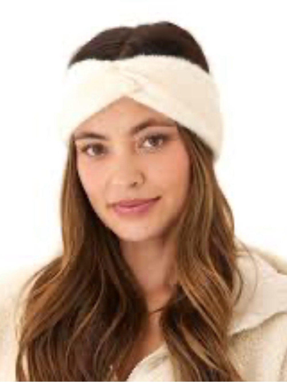 NWT UGG Ivory Ribbed Knit Twist Headband Winter Ear Warmer - One Size